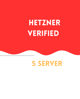 verified Hetzner account with 5 servers